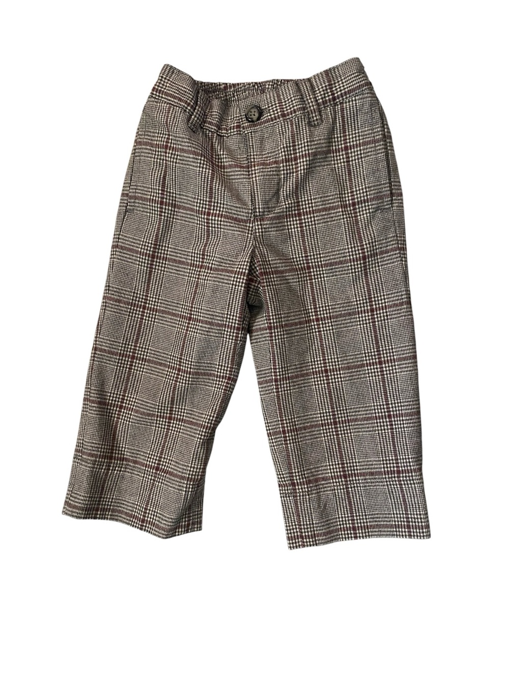 Janie and Jack Plaid Dress Pants - Grey
